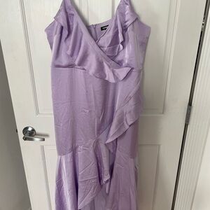 Elegant Lavender Ruffle Dress